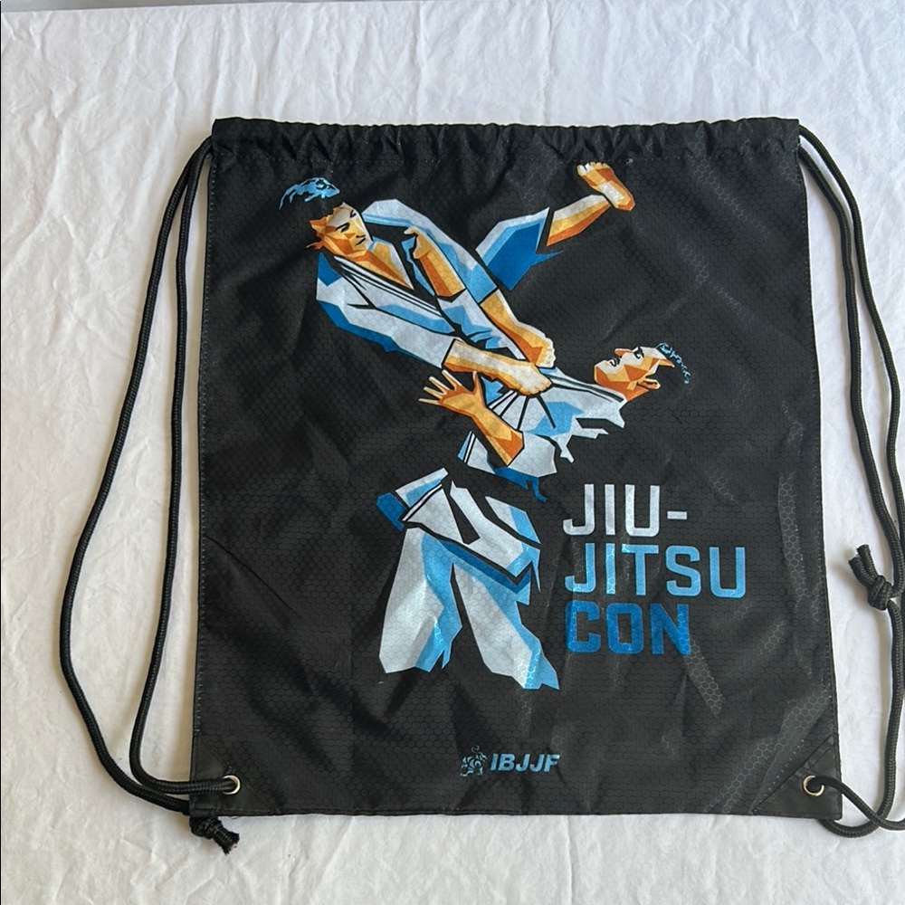 IBJJF Brazilian Jiu-Jitsu Sack Pack Black Drawstring Bag